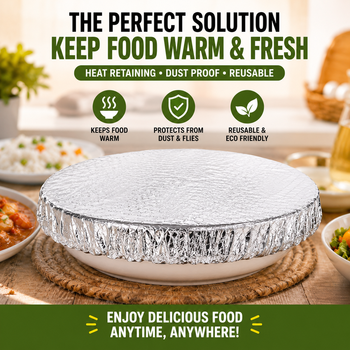 Heat Lock Foil Food Covers